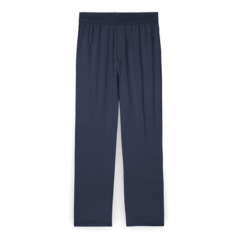 Tommy John Men's Second Skin Pajama Pants, Comfortable Soft with Pockets Sleepwear, Lounge, Yoga, Sweatpants for Men, Elastic Band Pajama Bottoms (Dress Blue, Medium) - Image 1
